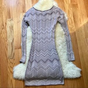 Express Chevron Metallic Sheath Dress